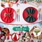16 PCS Christmas Napkins Set, Evergreen Snowy Pinecone Christmas Napkin Rings Set of 8 & 8 PCS Christmas Cloth Napkins, Christmas Table Decorations for Christmas, Holiday Dinner Party